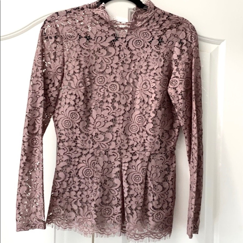 Purple peplum blouse